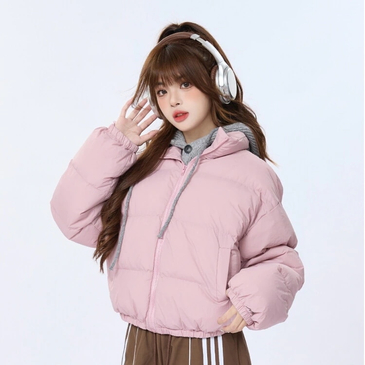 ふっくら中綿 あたたかい冬 韓国防寒あったか暖かいかわいいブルゾン厚手アウターBF風無地羽織るックファッション系大人ゆったりカジュアルストリートスタンドネックにサイズ丈シルエット秋レディース黑 7,898円