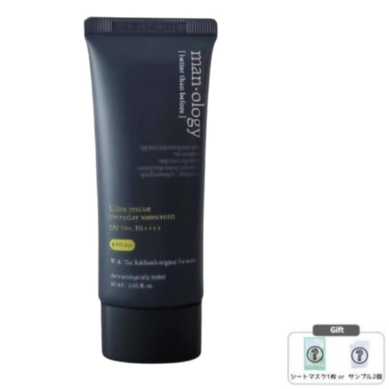 マンオロジー ウルトラレスキュー エブリデー サンスクリーン 60mL / メンズ日焼け止め テカリ防止 男性用UVケア 紫外線カット アウトドア 軽いテクスチャー