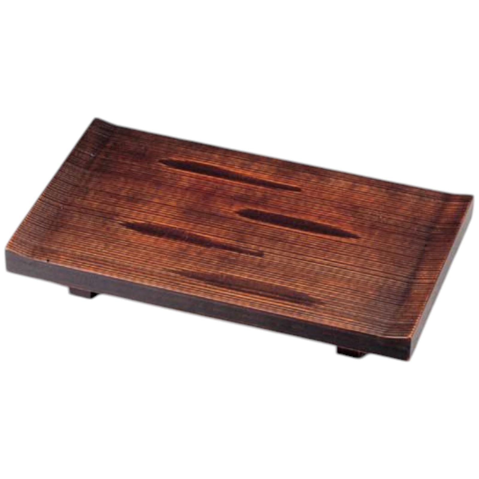 J-kitchens 寿司 皿 （ 長方形 お皿 ） 木製 尺0冠付台雲流 栃 割れにくい皿 日本製