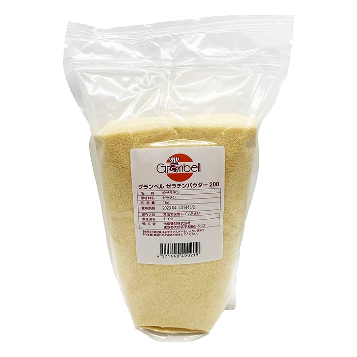 グランベル ゼラチンパウダー 1kg 硬度 豚皮100％ 粉末