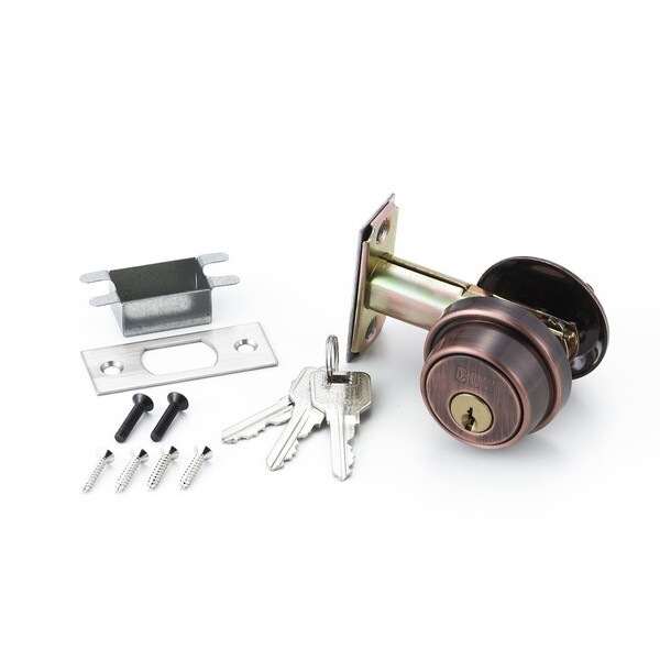 G-170 シリンダー本締錠 60mm 銅色 3本キー