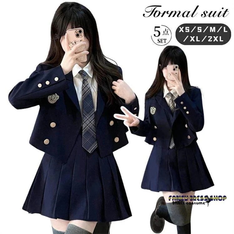 【制服標準装備】入学式 学生服 5点セット 制服 ブレザー スクール スーツ 卒業式 卒服 JK お受験 面接 結婚式 発表会 冠婚葬祭 通学 小学校卒業式 正統派 フォーマルスーツ お