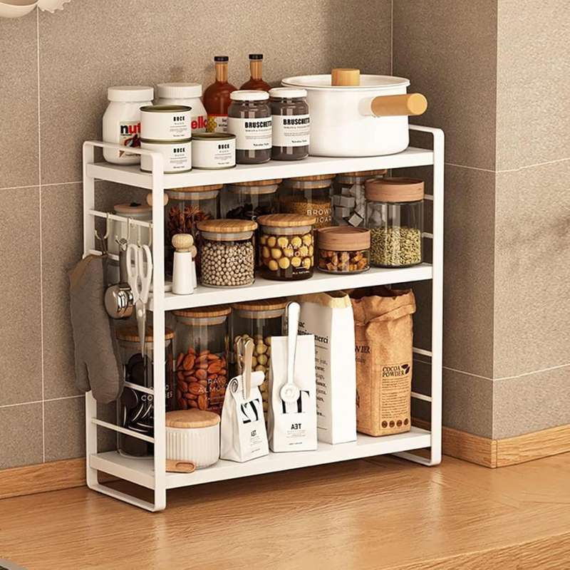 調味料ラック 調味料 収納 スパイスラック キッチンラック キッチン 収納 台所収納ラック 調味料棚 大容量 滑り止め 防汚 防錆 防油 省スペース 組み立てが簡単 キッチン収納ラック