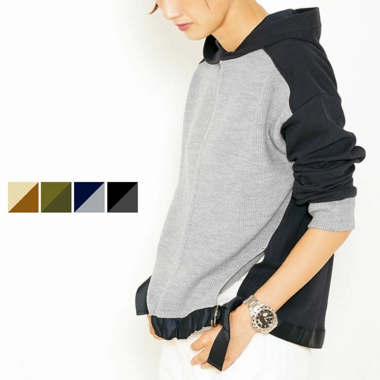 ニット切替パーカー 6,699円