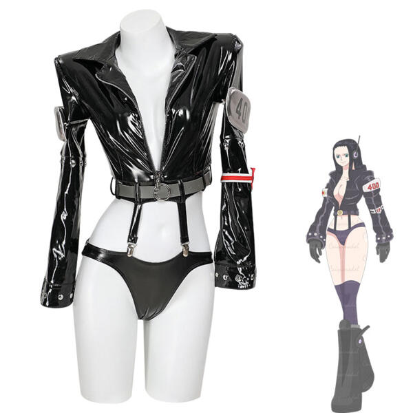 ONE PIECE エッグヘッド編 ニコ ロビン コスプレ衣装 エッグヘッド衣装+かつら+イヤホン+靴