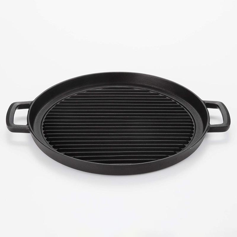 岩鋳 Iwachu グリルパン丸29cm 黒焼付 内径28.5cm 南部鉄器 23051