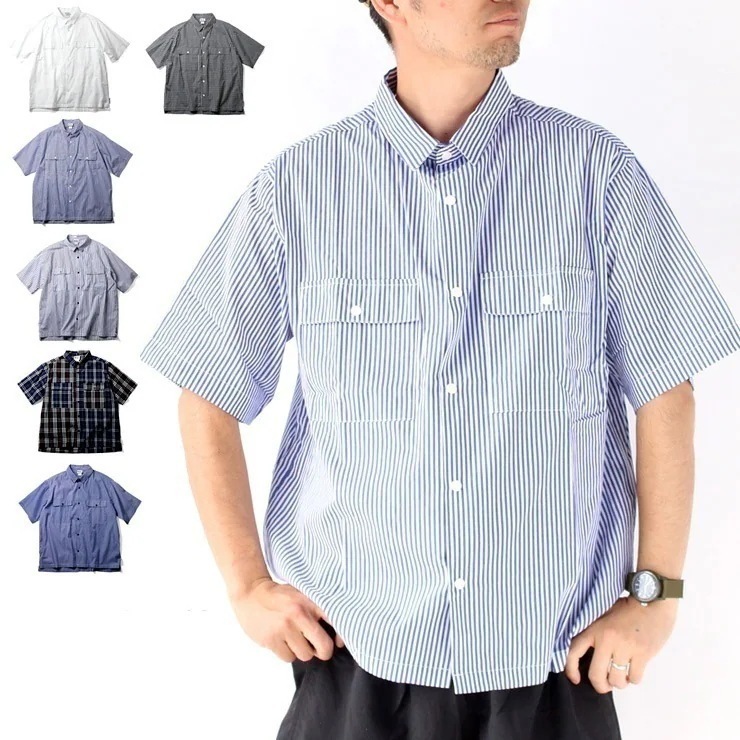 2WAYスナップボタン半袖シャツ G133786