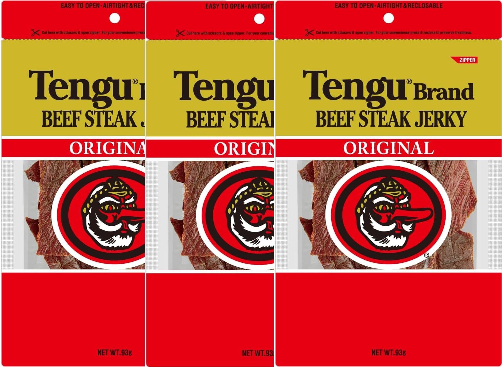テングブランド ビーフジャーキー オリジナル 93ｇ×3袋