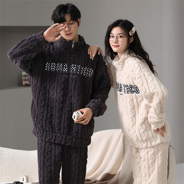 ペアパジャマ 冬 カップル ルームウエア 暖かい ペアルック 部屋着 パンツセット ペアお揃い 寝巻き ナイトウェア フランネル レディース メンズ パジャマ 韓国 可愛い 結婚祝い