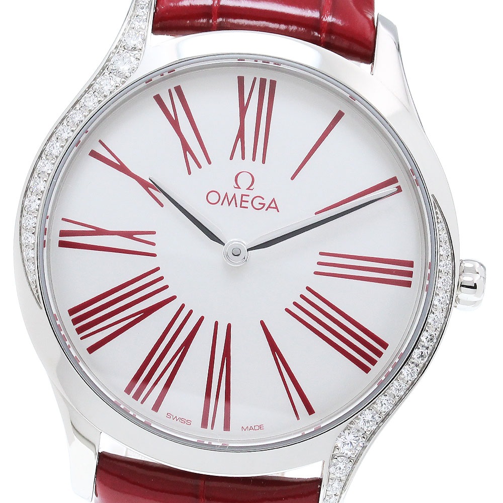 オメガ OMEGA 428.18.36.60.04.002 デビル トレゾア ダイヤベゼル クォーツ ボーイズ 極美品 箱付き_871267【中古】