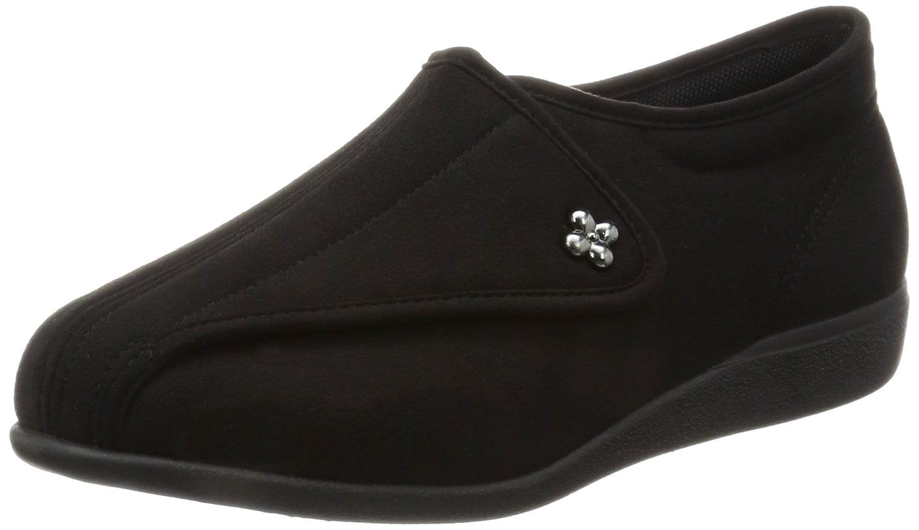 カイホシュギ 介護シューズ 軽量 転倒予防 リハビリ 幅広3E KHS L011 レディース ブラック 24.5 cm 3E