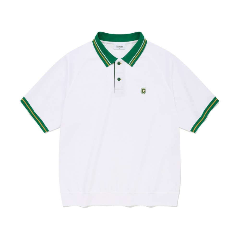 COVERNAT プレッピーカラー T シャツホワイト