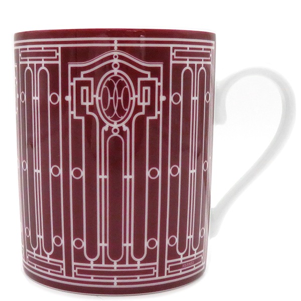 エルメス HERMES 食器 H DECO アッシュデコ マグカップ 磁器 ルージュ 新品 未使用 Hデコ 赤 ポーセリン 41131P 【箱】【中古】