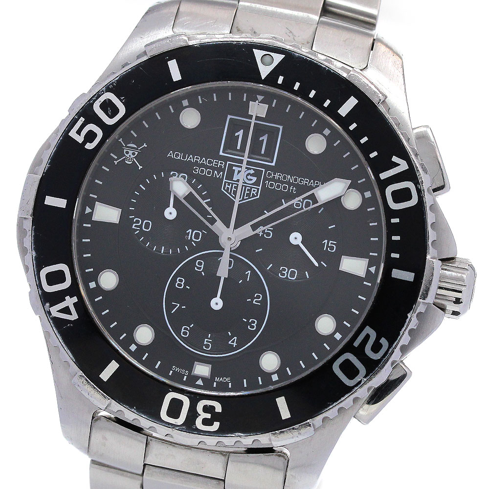 タグホイヤー TAG HEUER CAN1012 アクアレーサー ワンピース コラボモデル クォーツ メンズ 保証書付き_843595【中古】