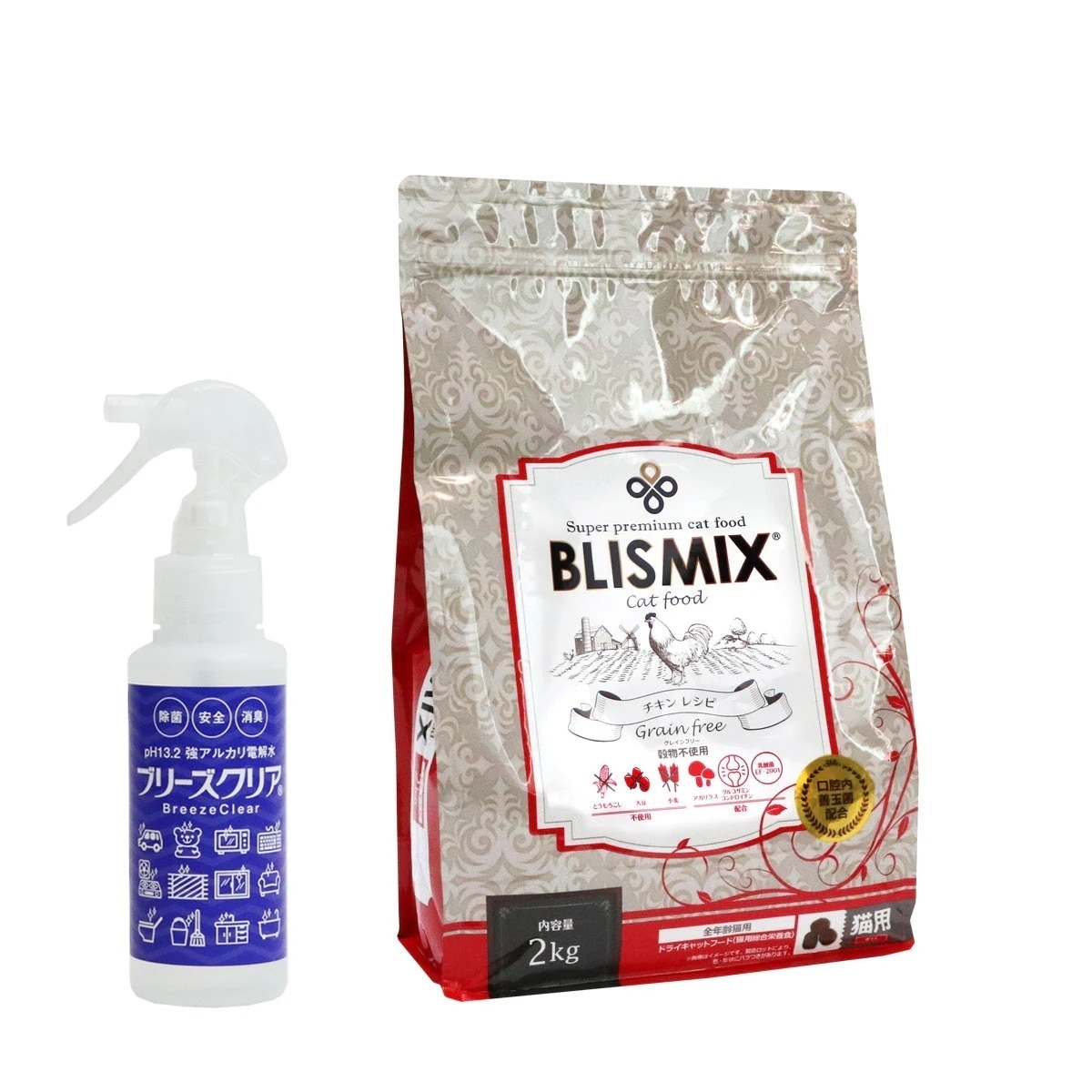 キャットフードグレインフリー 2kg 【ブリーズクリアph13.2強アルカリ電解水100ml付き】 5,584円
