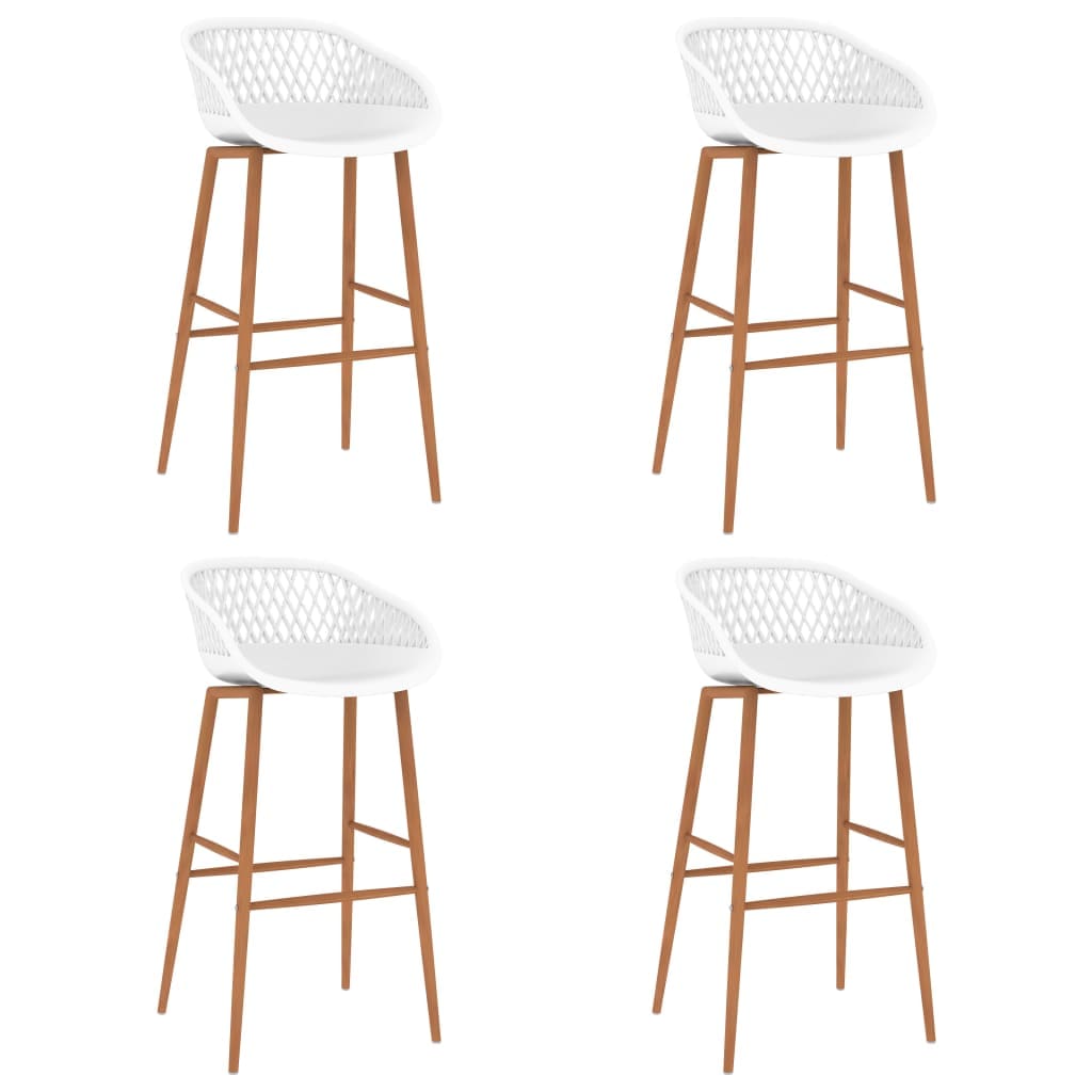 バースツール 4点セット ホワイト 16,835円
