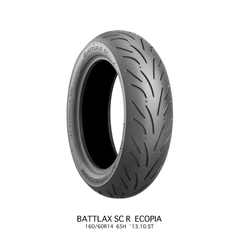 BRIDGESTONE 160/60R14 M/C 65H BATTLAX SC ECOPIA リア TL(チューブレスタイヤ)