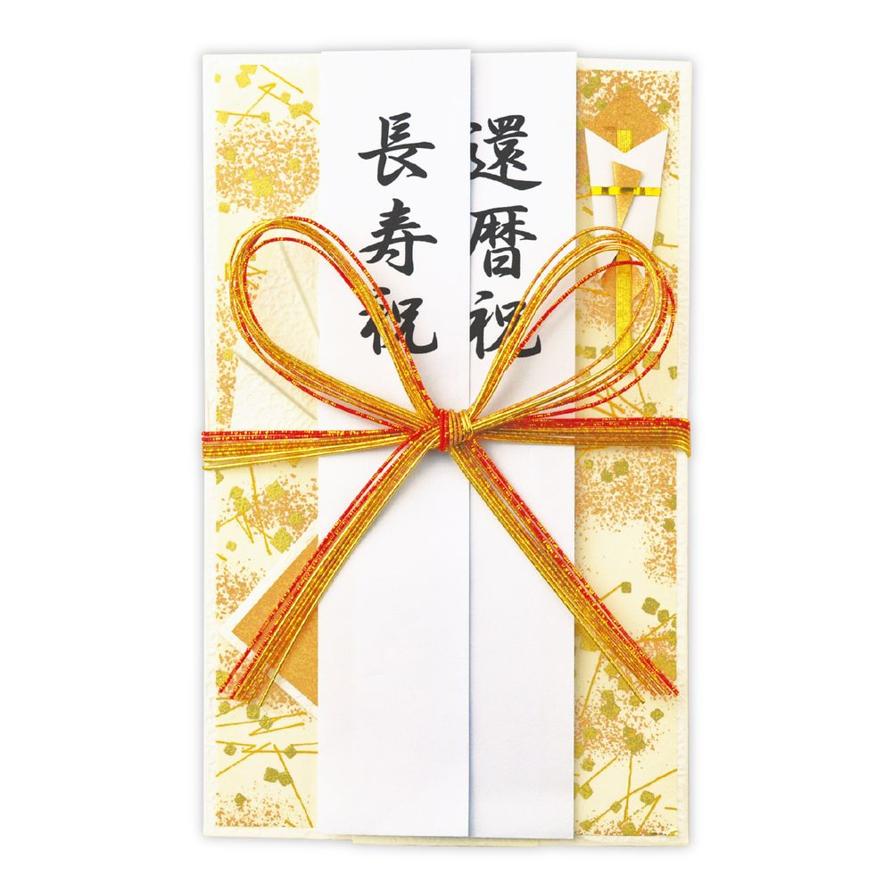 （まとめ買い）ササガワ 新金封 長寿用 大判 OA短冊 お祝い 1枚入 27-5682 [x5]