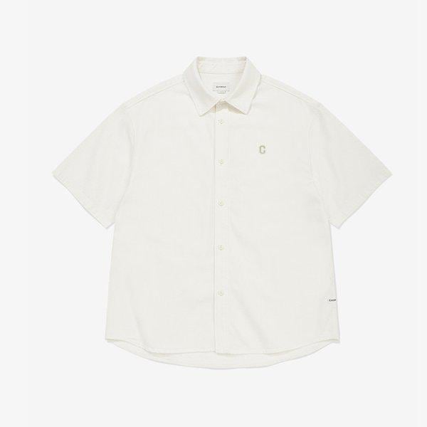 Cロゴデニムハーフシャツ ホワイト CO2602SS41WH