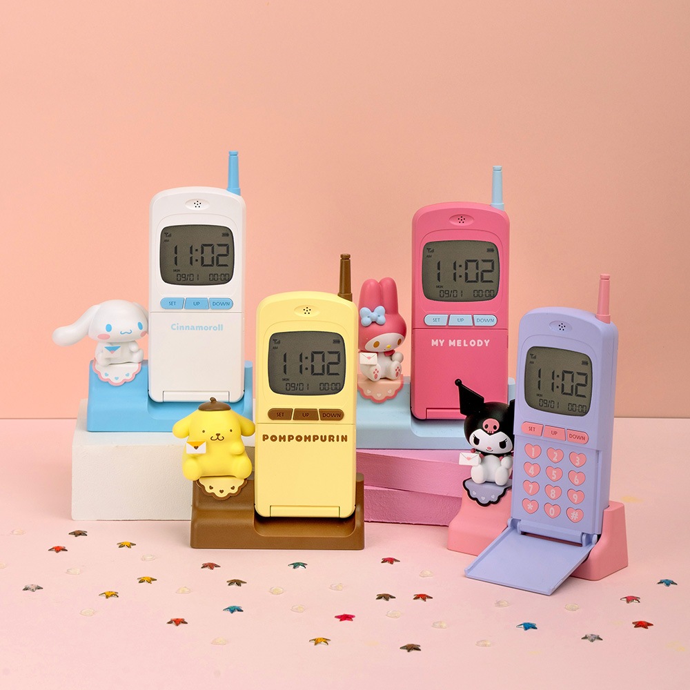 retro table clock アラーム led light KUROMI / MY MELODY / POMPOMPURIN / CINNAMOROLL新製品-717