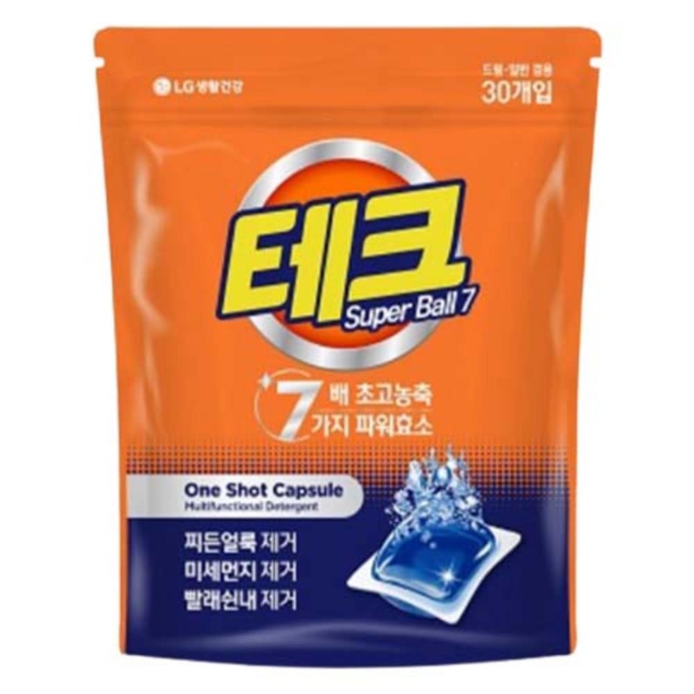 テックスーパーボールカプセル洗剤一般ドラム兼用30個入り1個