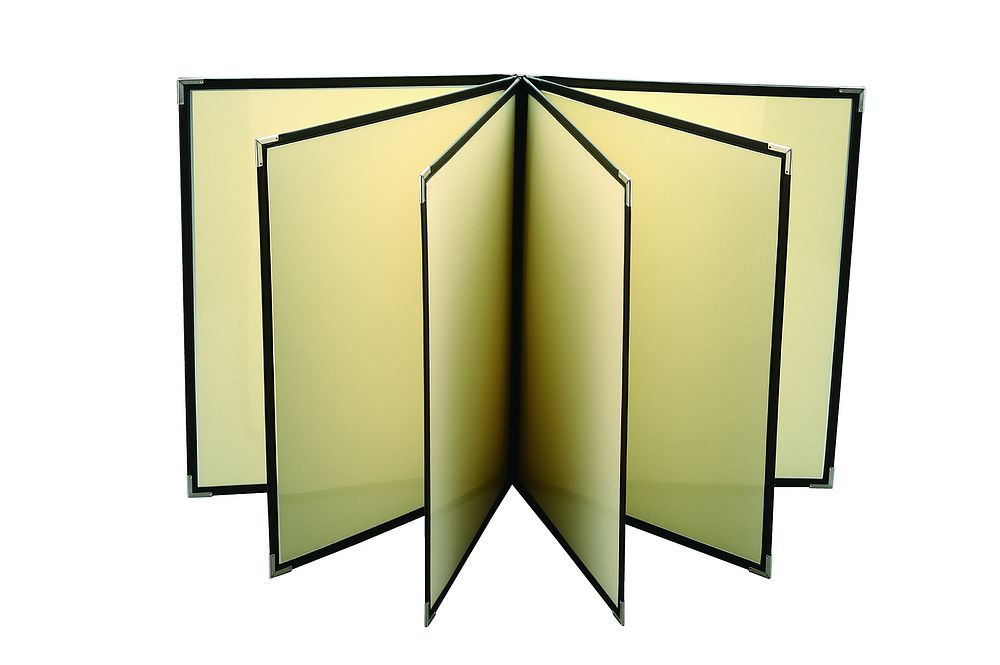 （まとめ買い）店舗用品 ストロングクリアテーピングメニューブック STA-412 A4/12ページ ブラック [x3]