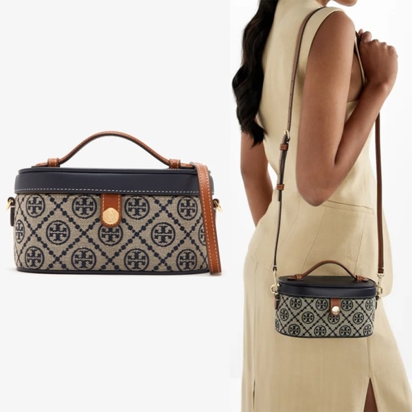 T Monogram vanity case 165010 TORY NAVY