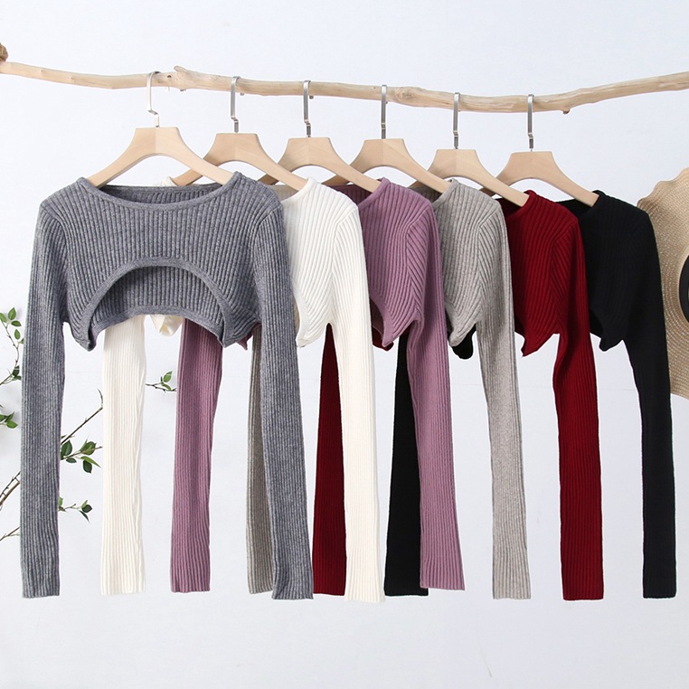 トップス ニットソー ミニ丈 ショート ショート丈 袖あり 長袖 前開き きれいめ シンプル カジュアル 大人 おしゃれ お洒落 かっこいい 大人女子 こなれ感 春 秋 冬 2022 2023 10代