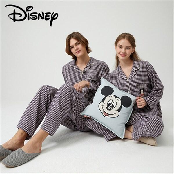 正規品ミッキーマウスワイカラー起毛ホームウェア長袖ペア上下セット DK-5317 正規品ミッキーマウスワ