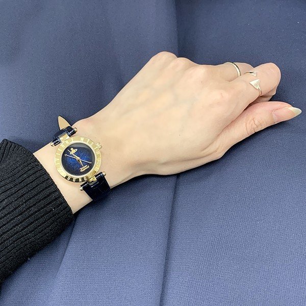 【無料特典付き！】ヴィヴィアン ウエストウッド 時計 レディース 腕時計 手表 ブルー ネイビー ゴールド ブラックレザー VV092NVNV 誕生日プレゼント ポイント消化