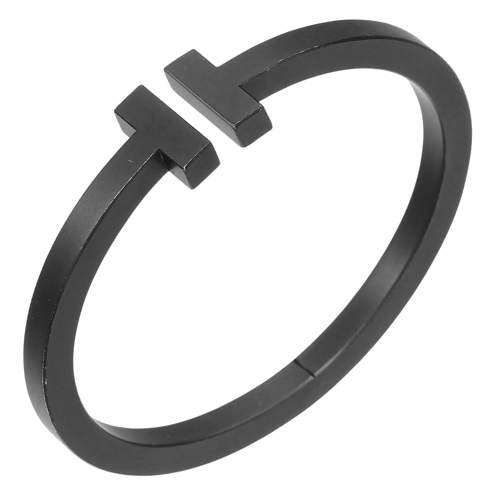 Tスクエア 腕周り約17.5cm ブレスレット ステンレススチール 約20.68g レディース 中古品
