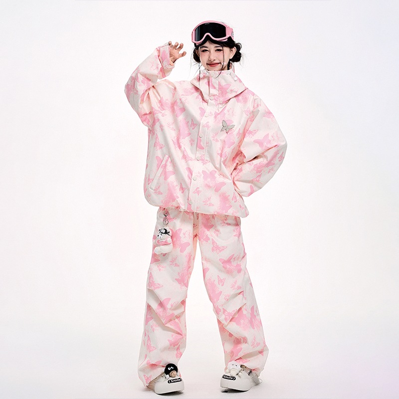 スノーボードウェア 上下セット レディース 防水15000mm スキーウェア スノボウェア ジャケット アウター パーカー ロングパンツ 防水 防寒