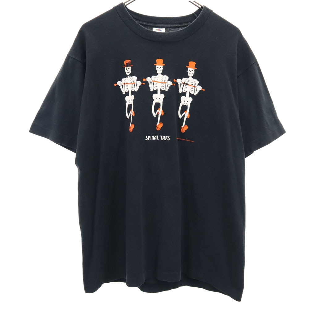 90s USA製 スパイナルタップ 半袖 シングルステッチ Tシャツ L ブラック SPINAL TAPS 映画 オールド ヴィンテージ メンズ