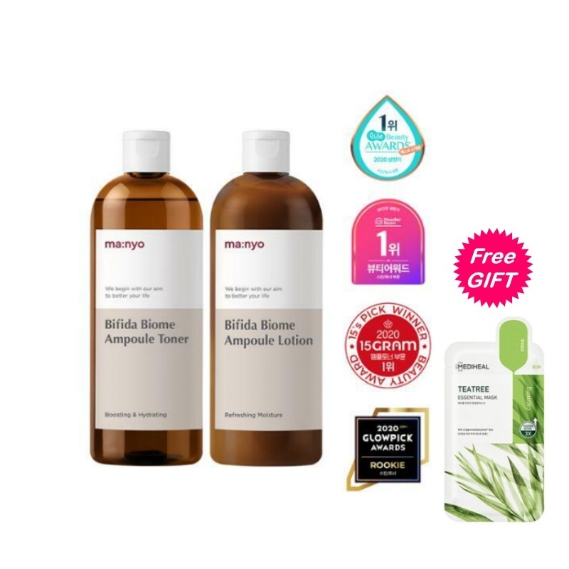 MANYO ビフィダ バイオーム アンプル トナー 300ml + ビフィダ アンプル ローション 300ml + Free OMAKE(マスクパック)