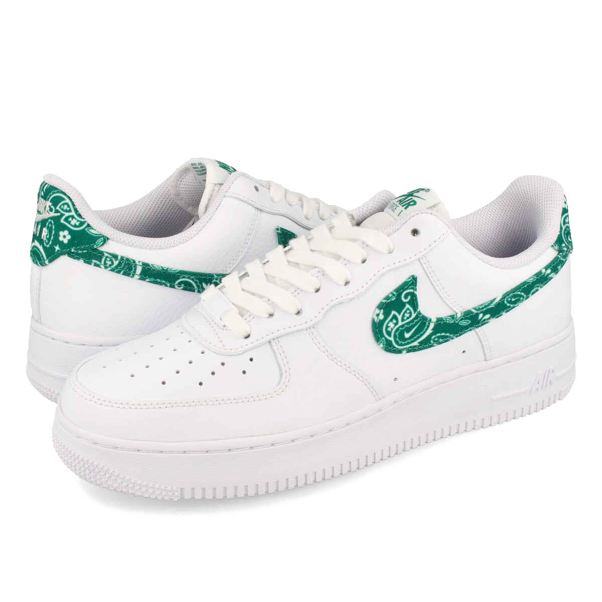WMNS AIR FORCE 1 07 ESSENTIALS WHITE/MALACHITE/WHITE/WHITE 【PAISLEY】