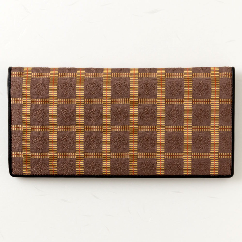 京都 あらいそ　西陣織名物裂　札入れ・革タイプ005　雨龍間道　Kyoto nishijin Wallet