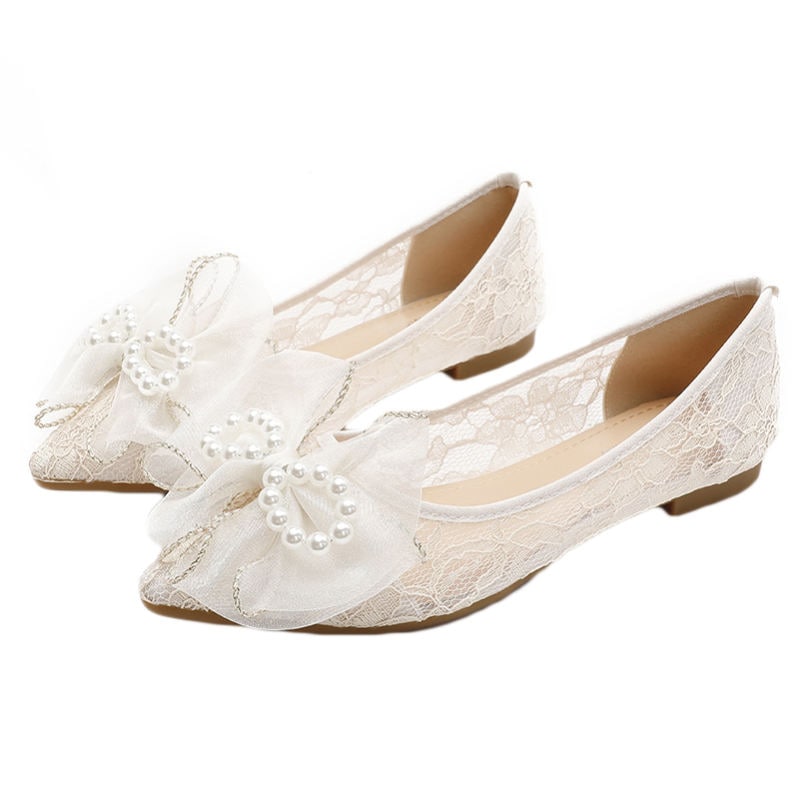 1000円OFFクーポン ビジュー付き 可愛い レディース パンプス フラット ローヒール ポインテッドトゥ おしゃれ 通勤 フォーマル 春 夏 フラットシューズ 大きいサイズ パーティーシューズ ウ