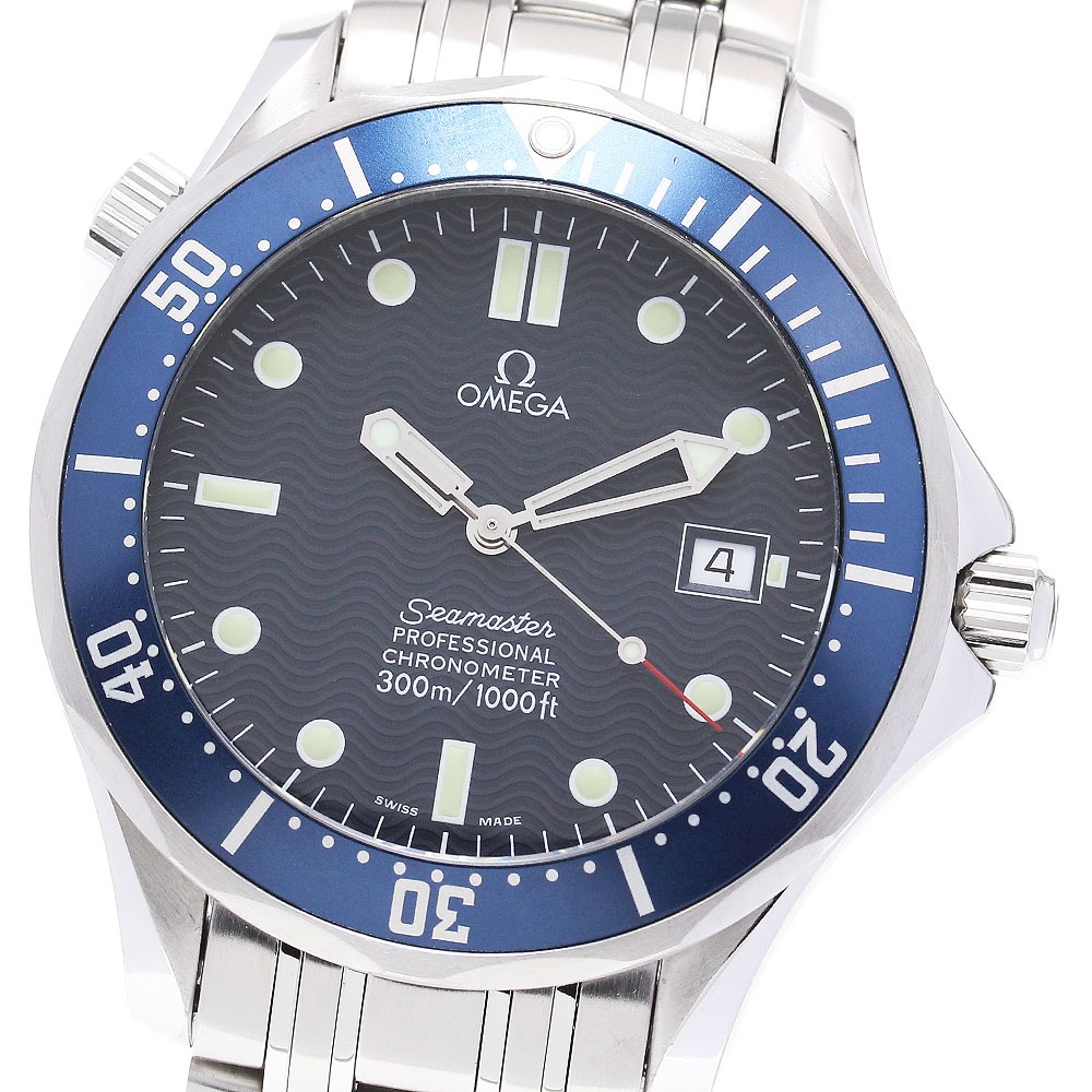 オメガ OMEGA 2531.80 シーマスター300 デイト 自動巻き メンズ 美品 保証書付き_847227【中古】