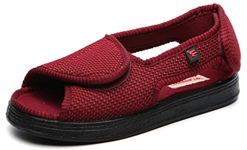 Eagsouni 介護サンダル 介護シューズ レディース マジックテープ 高齢者用 リハビリ靴 シニアシューズ 甲高 幅広 老人靴 4E 滑り止