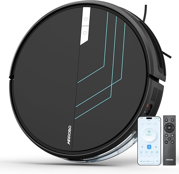 エアロボ ロボット掃除機 水拭き 両用 3000Pa 強力吸引 効率的な清掃 3-in-1 お掃除ロボット スマート機能 超薄型 予約清掃 静音 自動充電 120分間稼働 落下防止 WiFi アプリ