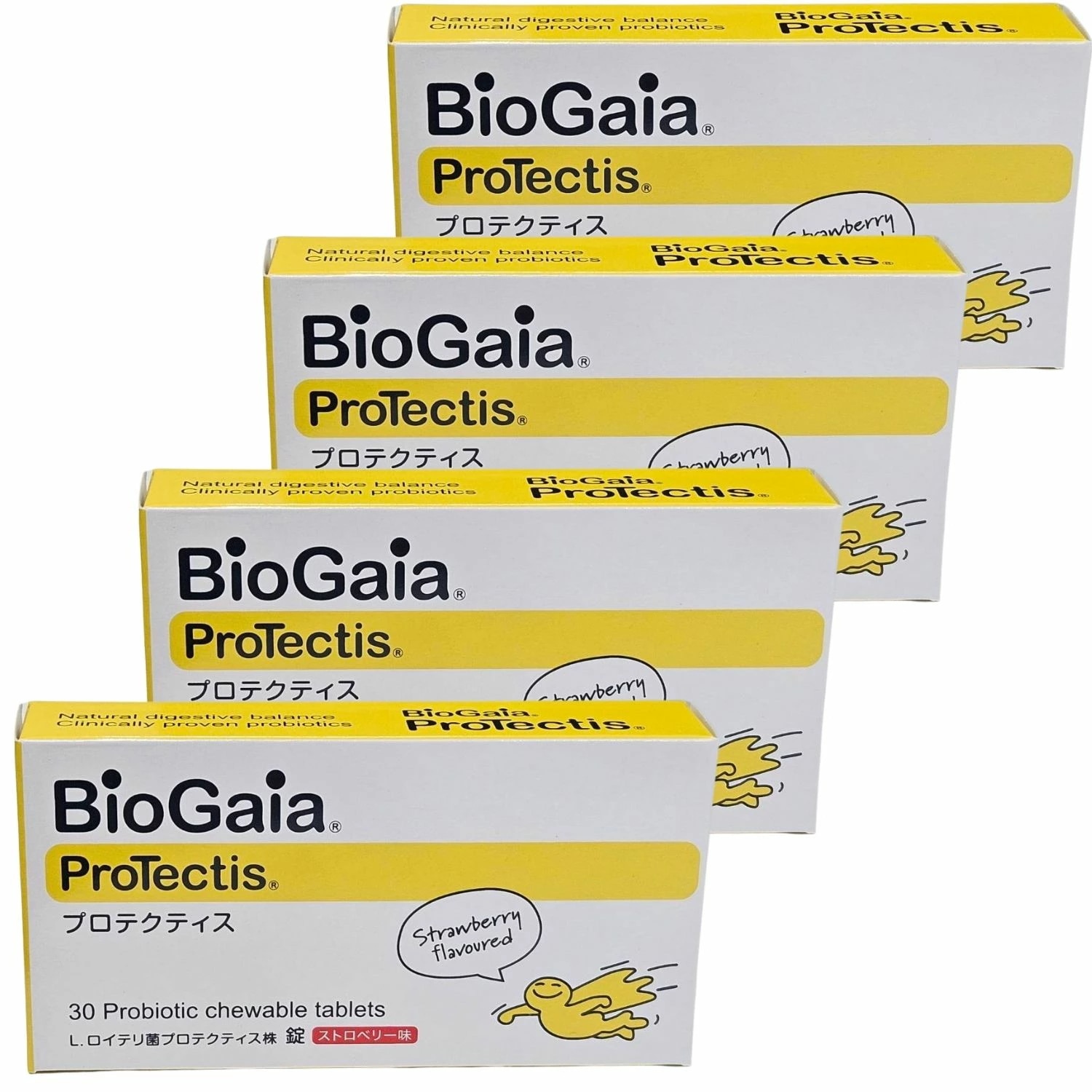 4個セット BioGaia ProTectis プロテクティス ストロベリー味 30錠