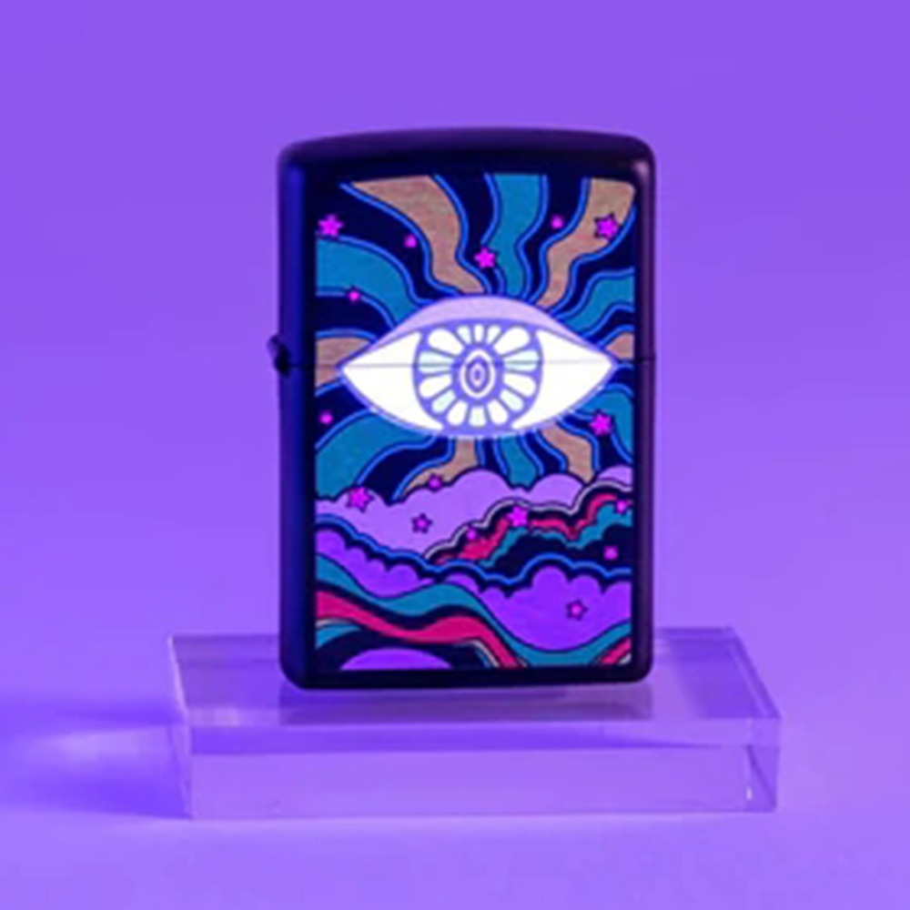 Zippo ジッポーライターおしゃれデコデザイン レギュラー 北米シリーズ 49699 BL Black Light Eye 夜光