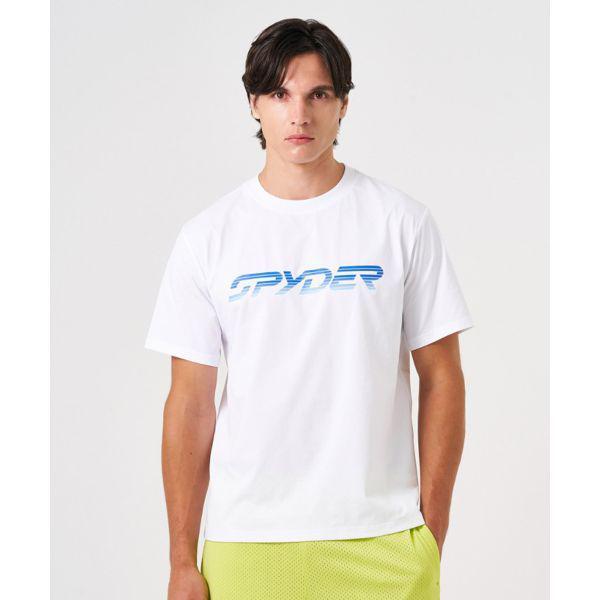 男性デュオテックレターロゴ半袖Tシャツ SPKMCNRS310MWHT 659900