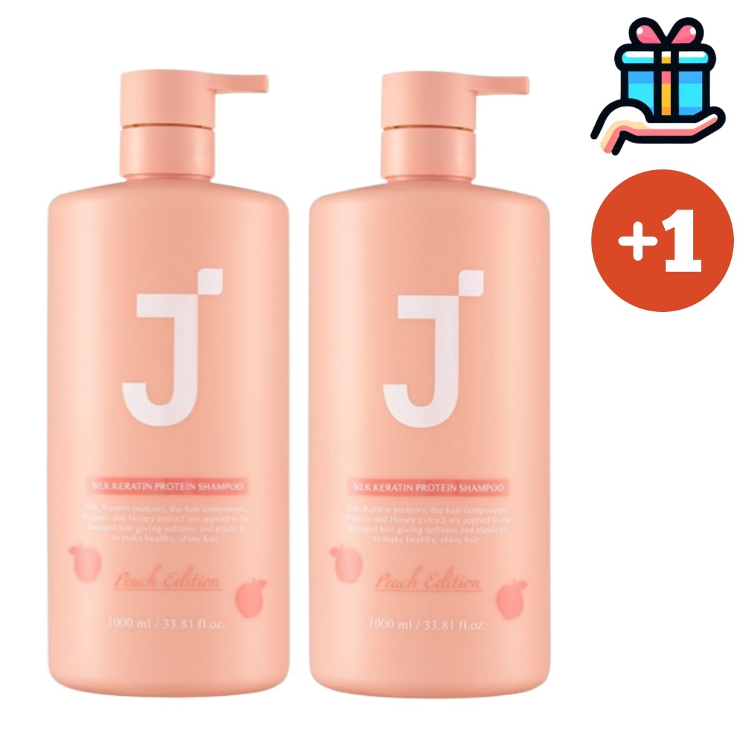 [大容量1+1企画] シルクケラチンタンパク質シャンプー ピーチエディション 1000ml+1000ml 総2000ml韓国コスメ 毛髪 頭皮ケア 保湿 豊かな泡 ヘアカラー ダメージヘア