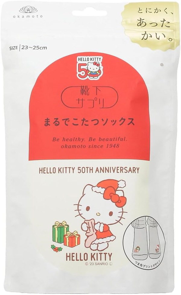 信頼 Qoo10 [2 靴下 まるでこたつソックス×キティ 靴下サプリ レッグウェア
