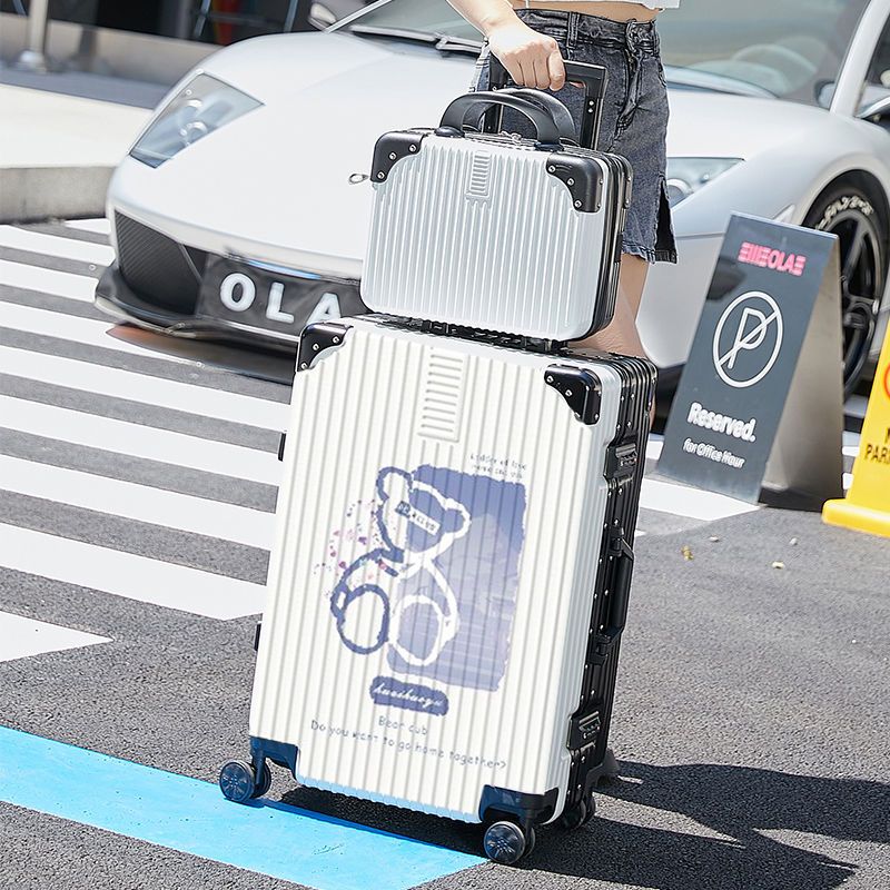 2024年の新しいスタイルの女性用ベアラゲッジインチ パスワード ボックス 耐久性と強力なスーツケース メンズ 大容量トロリーケース