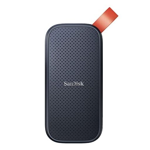 SanDisk ポータブルSSD 1TB (読み取り速度最大800MB/秒USB 3.2 Gen 2NVMe ソリッドステートパフォーマンスアップデートされたファームウェア耐久性のあるゴム製の固定ルー
