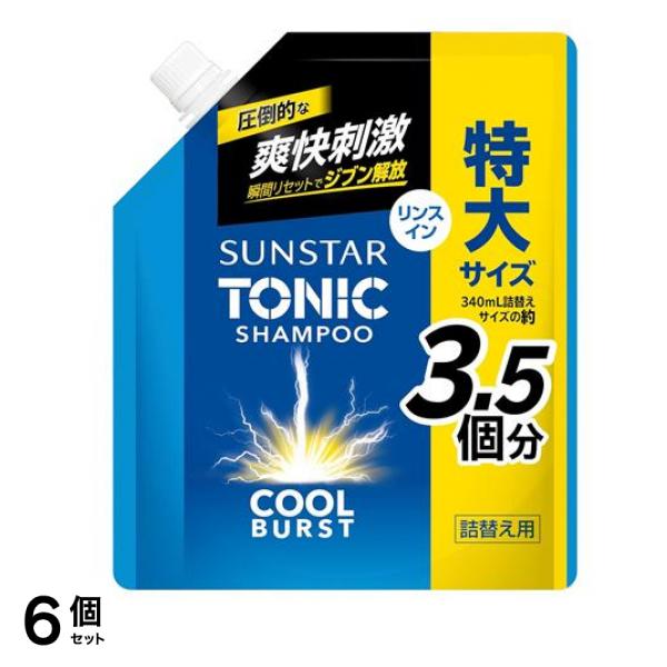 シャンプー COOL BURST リンスイン 詰め替え用 特大 1200mL 6個セット