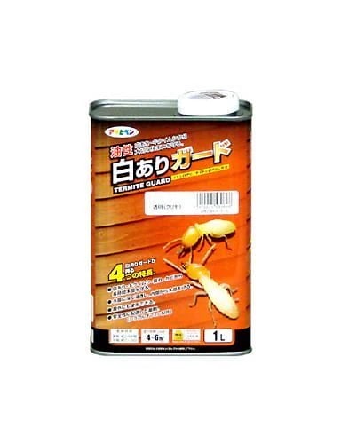 （まとめ買い）油性白ありガード 1L クリヤ [x3缶セット]塗装用品