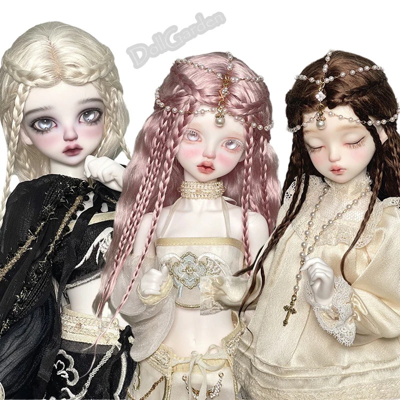 BJD 1/3 1/4 ドールウィッグ ロング 編み入り 手入れ モヘア 定型ウィッグ 異国風 プリンセス 5色 SD/小顔SD/MSDサイズ球体関節人形用ウィッグ 6,684円